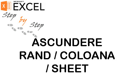 Cum ascundem un rand, o coloana sau un sheet in Excel