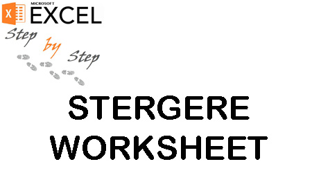 Cum stergem un Worksheet in Excel