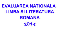 Subiecte Evaluarea Nationala 2014 - Limba si Literatura Romana