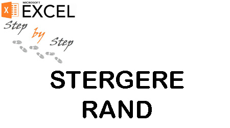 Cum stergem un rand in Excel